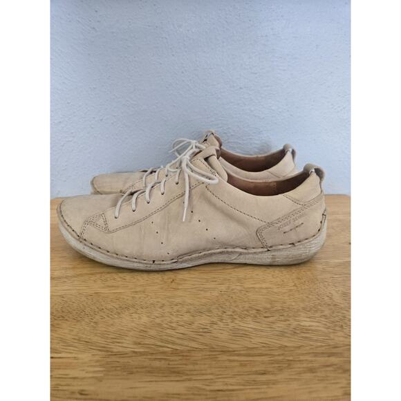 Josef Seibel Fergey 56 Women's Size 41 (10-10.5 US) Cream Soft Leather Sneaker - Picture 3 of 8